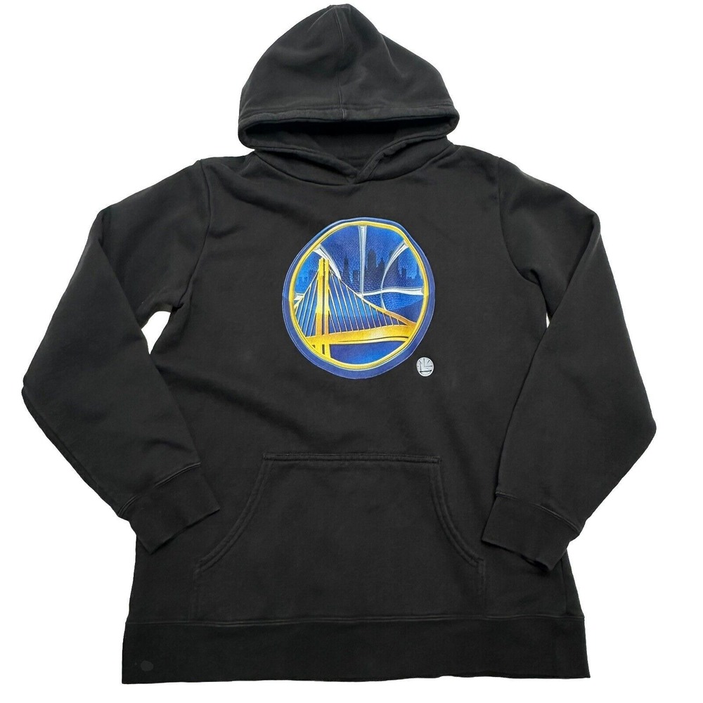 Golden State‎ Warriors Hoodie Sweatshirt Black Fanatics NBA Youth Size YXL